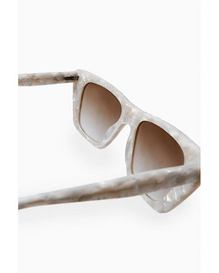 COS OVERSIZED CAT-EYE SUNGLASSES White / Pearlescent (3 foto / 8)