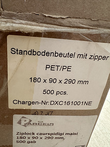 Plastik kotid PET/PE, zipp lock. (7 foto / 9)