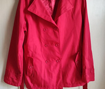 Ilus punane vööga poolmantel / jakk XL
