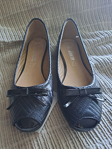 Новые черные туфли/балетки, 38-39 (2 фото из 3)
