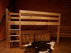Одиночная двухъярусная кровать