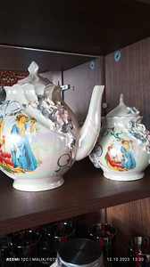 Керамический чайный сервиз, несколько разных. наборы (8 фото из 8)