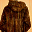Куртка из меха с кожаными вставками с капюшоном (фото #3)