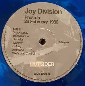 Joy Division - Preston 28 February 1980 (translucent blue) (3 foto / 3)