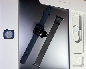 Apple Watch Series 8 GPS + LTE 45mm Midnight Aluminum BH 99% (2 foto / 9)