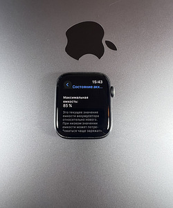 Apple Watch Series 5 GPS+LTE 44mm Graphite Aluminium BH 85% (2 foto / 9)