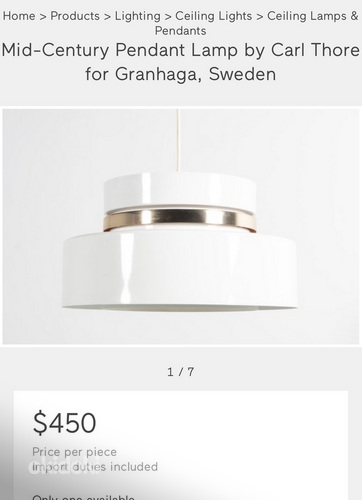 Винтажная ретро-лампа от уважаемого дизайнера Карла Тора (фото #7)