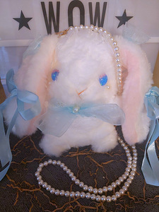 SOODUSTUS! Käekott, plüüsist jänes (Magic Lolita Dressing) (5 foto / 6)