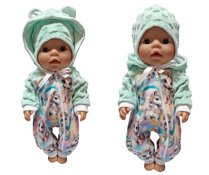 Baby Born nukule (43cm) kombekas ja müts. UUS! Käsitöö