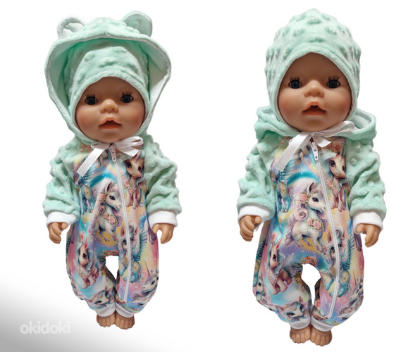 Baby Born nukule (43cm) kombekas ja müts. UUS! Käsitöö