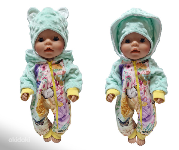 Baby Born nukule (43cm) kombekas ja müts. UUS! Käsitöö