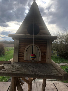Kahekorruseline maja kassile. Kahekordne kassi majake (3 foto / 9)