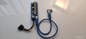 USB 3.0 PCI-E Riser 1X 4X 8X 16X Extender Riser Adapter Card (2 foto / 5)