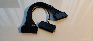 ATX 30cm 24 Pin Dual PSU Power Supply Extension Cable (5 foto / 6)