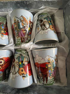 Komplekt 6 maalitud kuldsega pitsist „Tри Богатыря” (2 foto / 10)