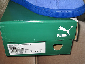 Puma синие кожаные кроссовки (1 фото из 3)