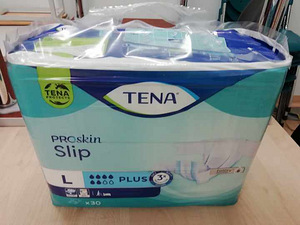 Новая запечатанная упаковка подгузников для взрослых Tena размера L.