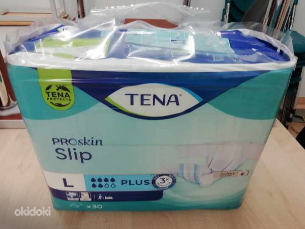 Новая запечатанная упаковка подгузников для взрослых Tena размера L. (фото #1)