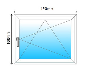 PVC aken - 70x1000x1250, topeltklaasid (kolmekihiline) (5 foto / 5)