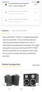 Aktiivne bassikõlar BLG 18" 1800Wrms D-klass (2 foto / 4)