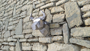 Polygonal bull head (6 foto / 6)