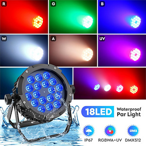 IP65 18PCS RGBWA+UV WATERPROOF 6 IN 1 LED PAR (2 foto / 3)