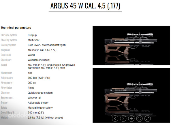 Пневматическая винтовка KalibrGun Argus 45 PCP 4,5 мм (фото #4)