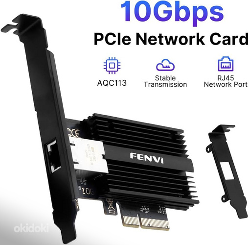 FENVI 10Gbps PCIE to RJ45 (Marvell AQC113) võrgukaart,