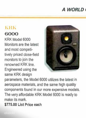 Мониторы KRK 6000 и усилитель (фото #3)