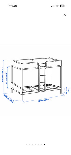 Двухъярусная кровать IKEA Tuffing