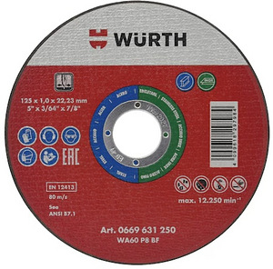 Отрезной диск WÜRTH 125 x 1,0 mm (1 фото из 1)