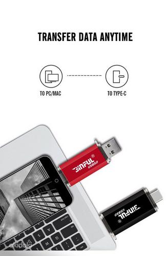 Uued mälupulgad 2-in-1 design, USB 3,0 + USB Type C OTG (foto #3)