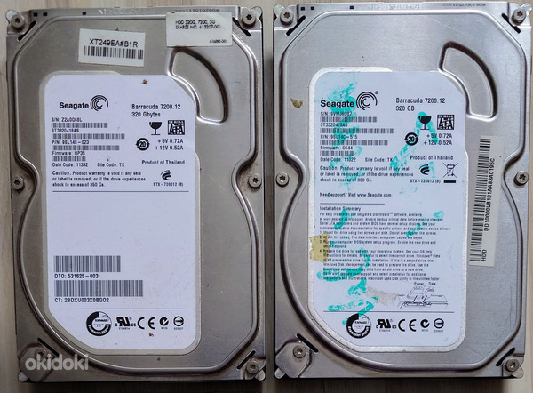 SATA kõvakettad 3,5" 320 GB