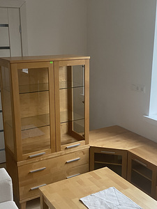 Витрина, ТV-комод, TV- секция, кофе столик, береза, дуб (5 фото из 10)