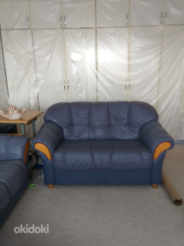 Продам 2 кожаных дивана (фото #1)