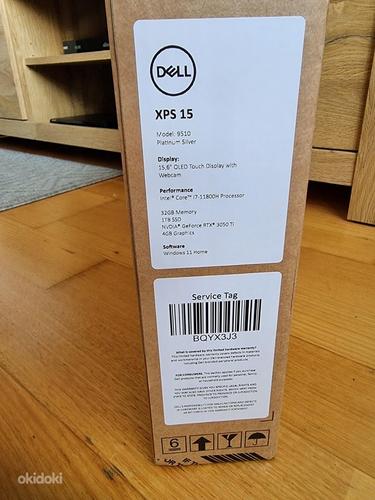 UUS! Dell XPS 15 9510, i7-11800H, 32GB, 1TB SSD, OLED 3,5K (foto #4)
