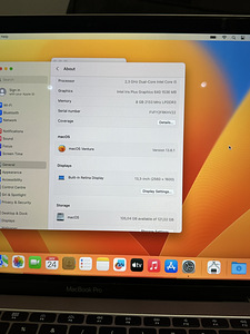 Apple MacBook Pro 13" 2017 / i5 2.3GHz / 8GB RAM / 128GB SSD (3 foto / 10)