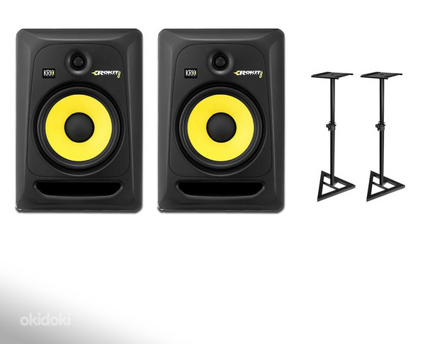 KRK Rokit8, stuudio monitorkõlarid, 2 tk + Millenium alused!