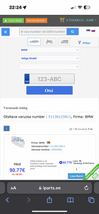 BMW e38 lci vasak grill uus original (2 foto / 5)