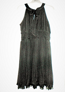 Sara Kelly by Ellos pidulik pliseeritud must kleit, 40-42-XL (9 foto / 10)