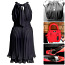 Sara Kelly плиссированное нарядное черное платье, 40-42 (фото #1)