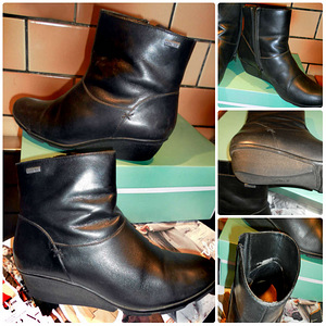 Clarks täistalaga mustad täisnahast poolsaapad, s.39 1/2-UK6 (9 foto / 9)