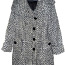Эффектное бело-серо-черное пальто с капюшоном, XL-2XL-Ru54 (фото #1)
