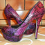 New Look лиловые туфли с узором змеиная кожа, 38 (фото #1)