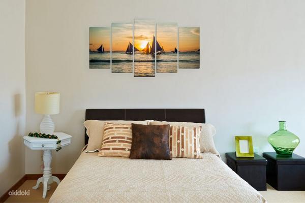 Merevaatega panoraamne 5-osaline pilt-seina dekoratsioon,uus (foto #2)