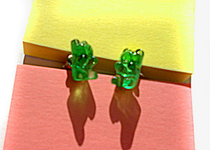 Yelle Bear Haribo stiilis kõrvarõngad-mõmmikud-Gummy Bear (2 foto / 5)