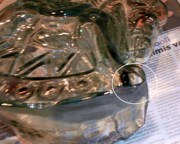 Ilus käsitöö Itaalia kiikhobu kujul klaasist suur vaas (foto #7)