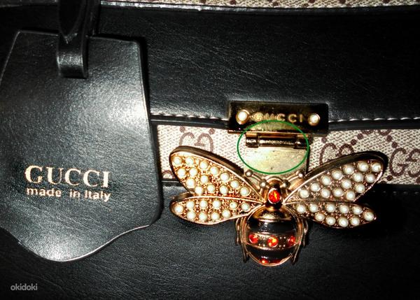Gucci stiilne must- beezi mesilasega käekott-õlakott (foto #5)