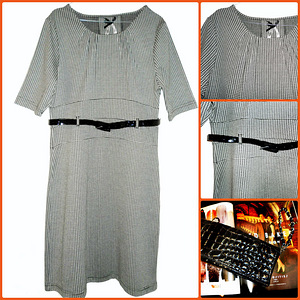 Эффектное офисное платье-футляр -стрейч 44-48-XL-2XL (9 фото из 9)