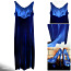 Эффектное бархатное ярко-синее длинное платье, 42-46-XL-2XL (фото #5)